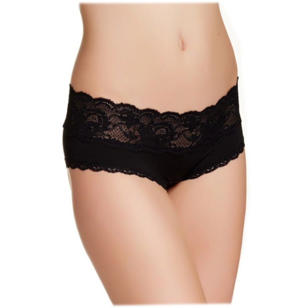NWT-Cosabella Women's Never Say Never Cheekie Low Rise Hot Pants, Black, S/M